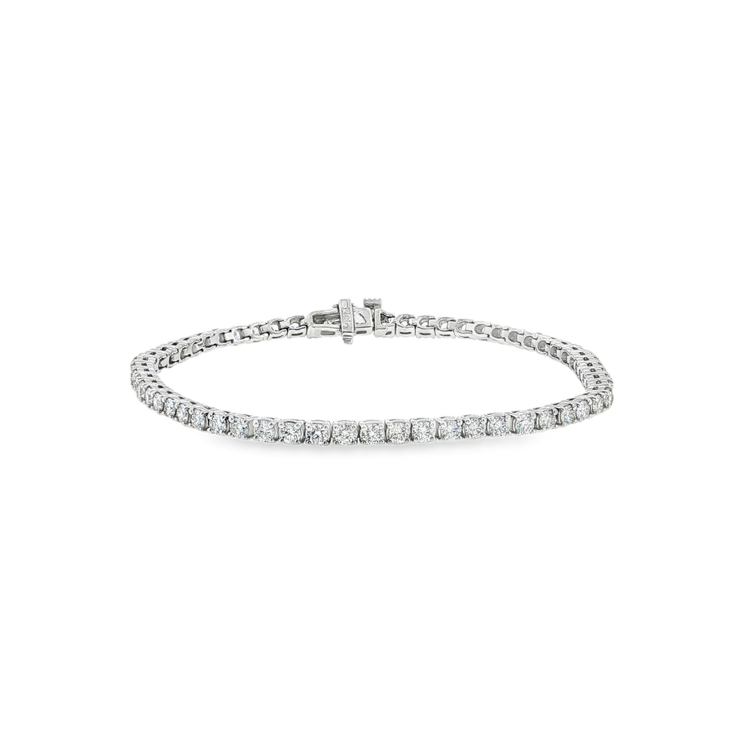 Platinum 3.55ctw diamond tennis bracelet