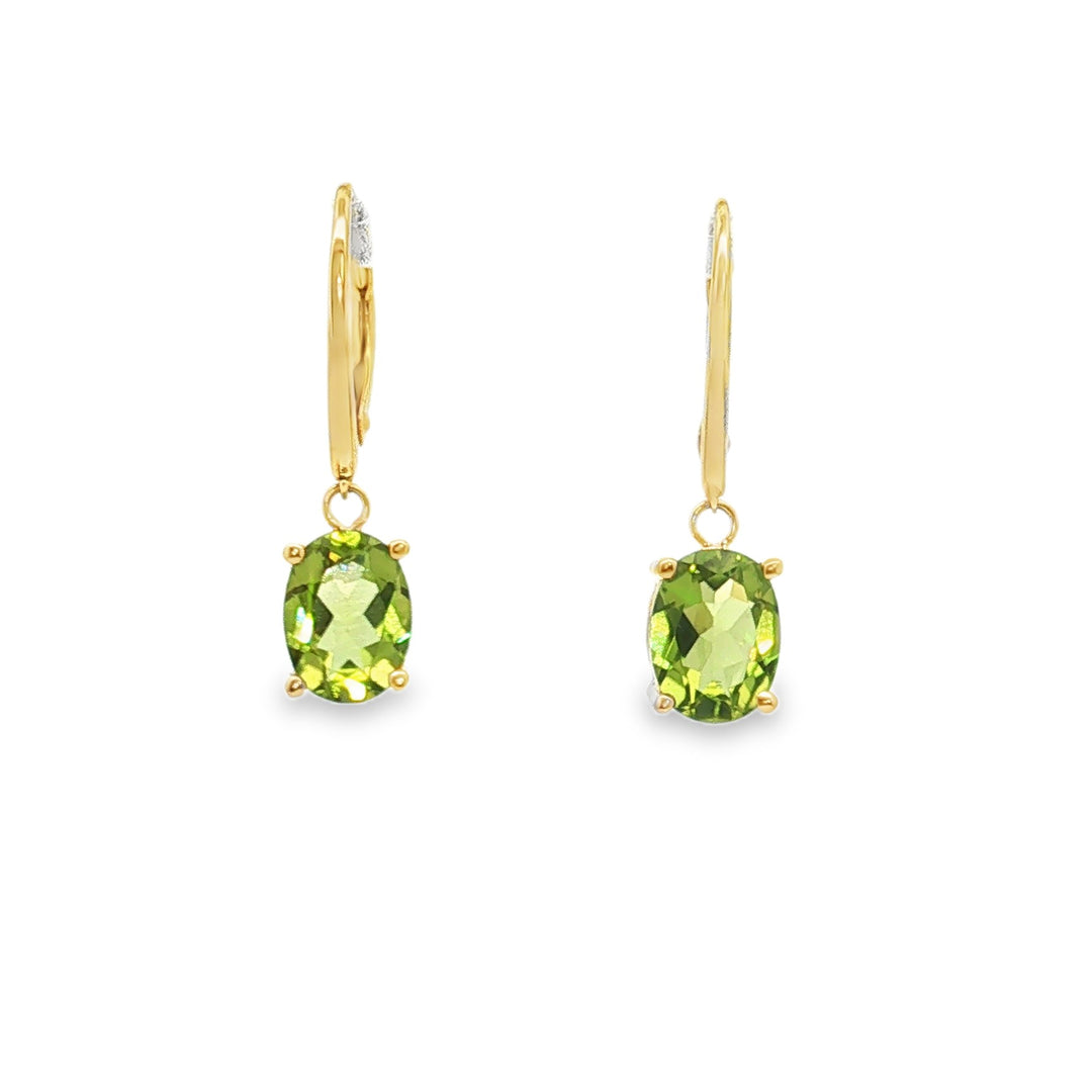 Parle 14kt yellow gold peridot dangle earrings