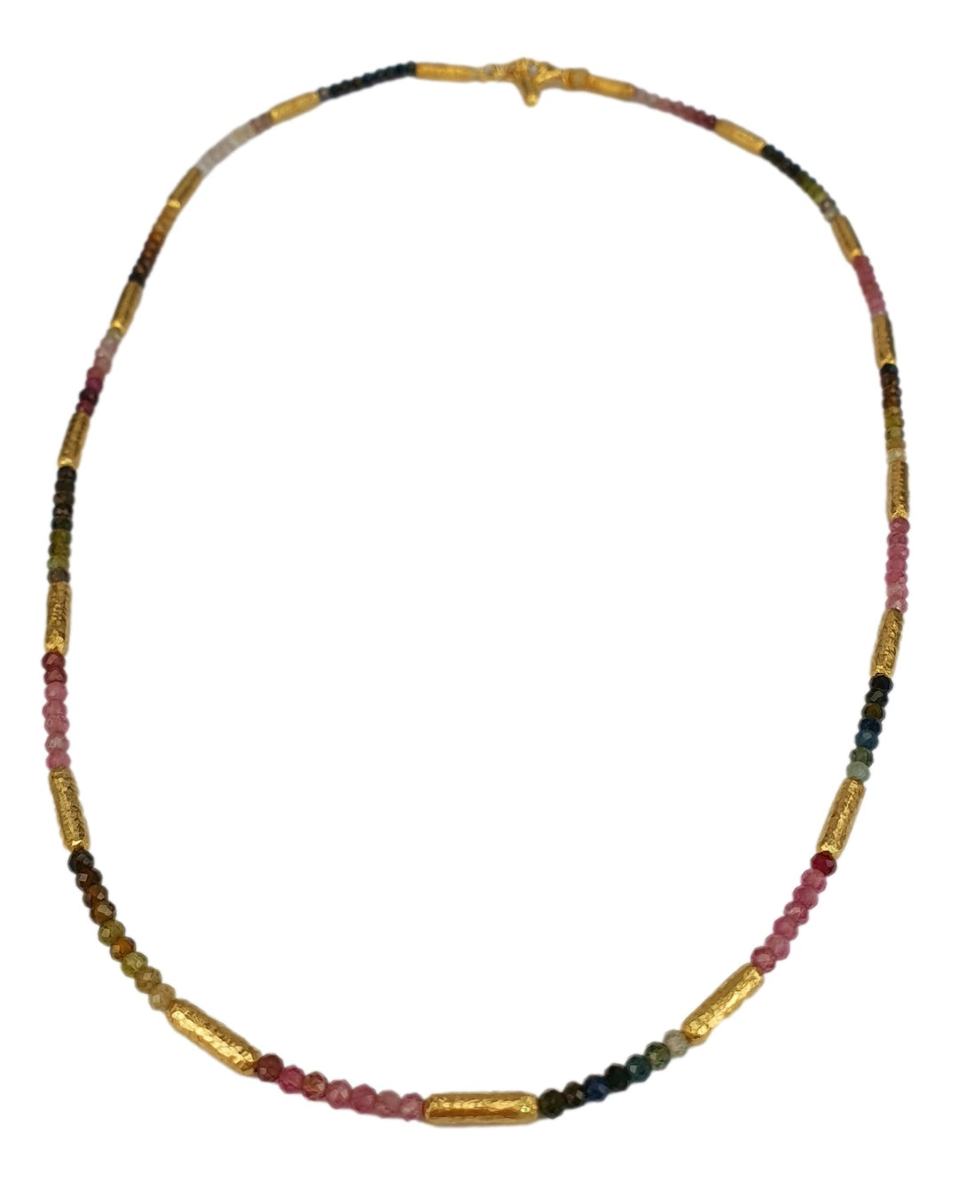 Marika 14kt yellow gold tourmaline necklace from the Modern Beads Collection
