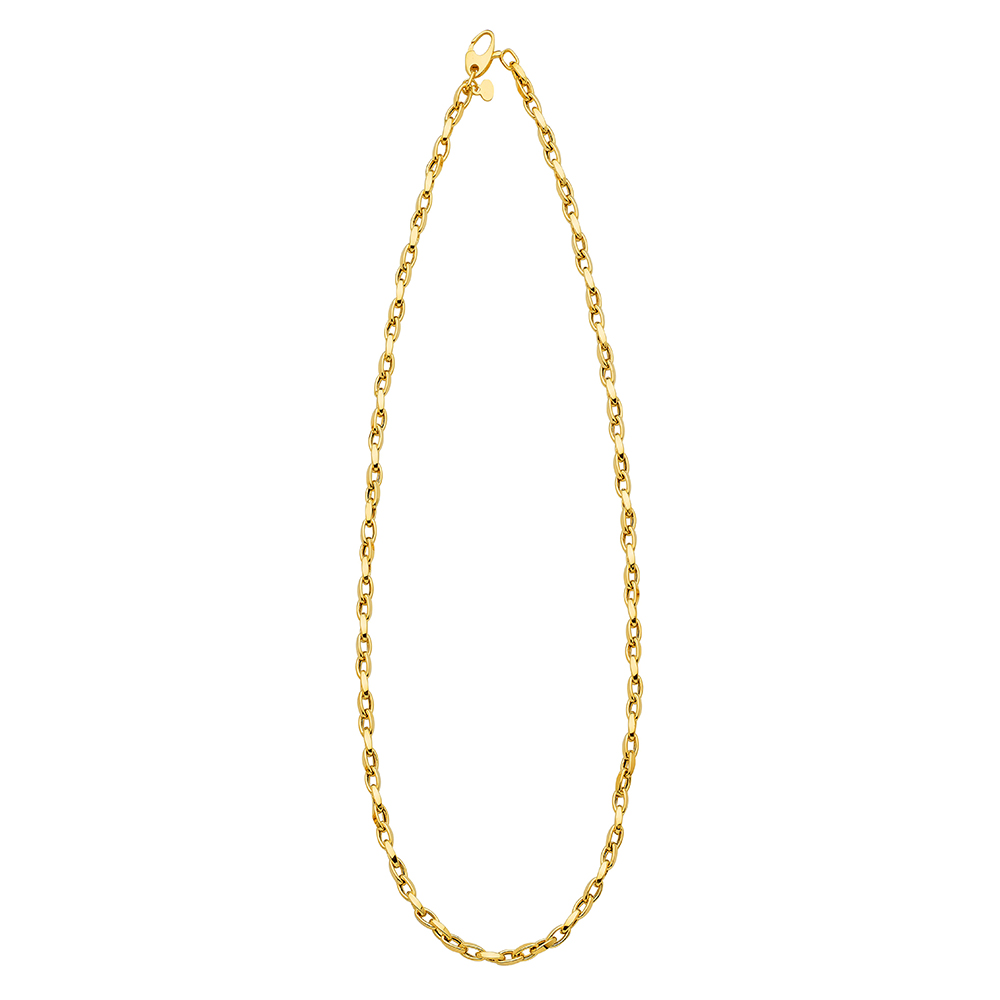 14kt yellow gold 20" oval link chain necklace