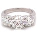 Platinum Three-stone Round Diamonds Engagement Ring