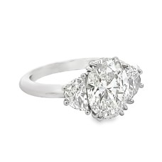 Gumuchian Platinum Three-stone Diamond Engagement Ring