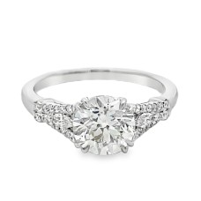 Platinum Old European Cut Diamond Engagement Ring