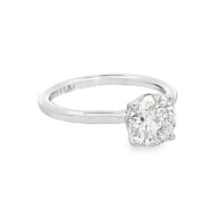 Platinum 1.54-carat Round Diamond Solitaire Engagement Ring