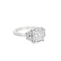Peter Storm Platinum Radiant-cut Diamond Engagement Ring