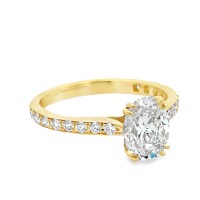 Gumuchian 18kt Yellow Gold "Jessica" Oval Diamond Engagement Ring