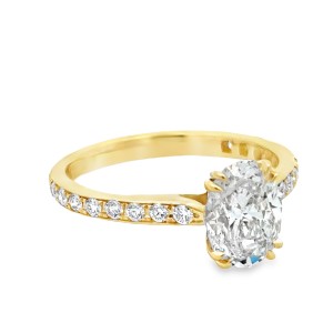 Gumuchian 18kt Yellow Gold "Jessica" Oval Diamond Engagement Ring