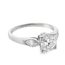 Estate Mid-Century Platinum Diamond Engagement Ring
