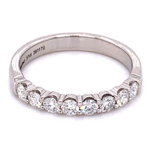 Platinum 0.51 Carat Eight Stone Diamond Band Ring