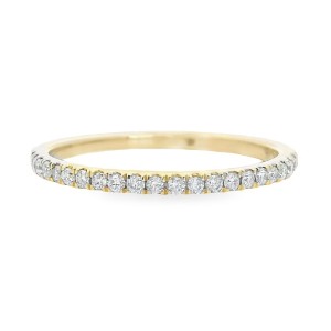 14kt Yellow Gold Diamond Skinny Band Ring