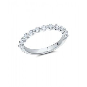 Peter Storm 14kt White Gold Eleven-diamond Band Ring