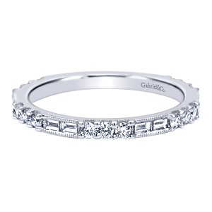 Gabriel & Co. 14kt White Gold Stackable Diamond Band Ring