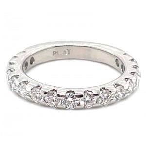 Platinum Seventeen-stone Round Diamond Band Ring
