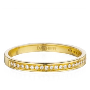 Christophe Danhier 18kt Yellow Gold Part-Way Diamond Band Ring