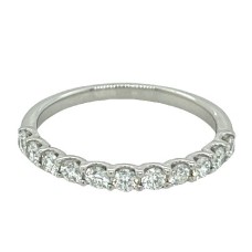 Platinum Prong-set Diamond Eleven-stone Band Ring
