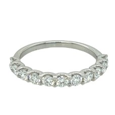 Platinum Eleven-stone Diamond Band Ring