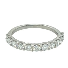 Platinum Prong-set Diamond Eleven-stone Band Ring