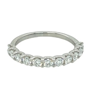Platinum Prong-set Diamond Eleven-stone Band Ring