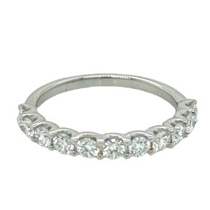 Platinum Eleven-stone Diamond Band Ring