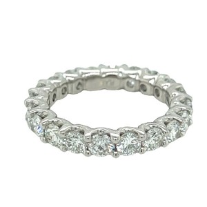 Platinum Shared-prong Diamond Eternity Band Ring