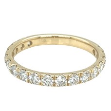 14kt Yellow Gold Prong-set Diamond Nineteen Stone Band Ring