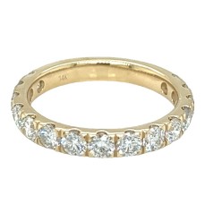 14kt Yellow Gold Prong-set Diamond Fifteen-stone Band Ring