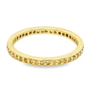 Estate 18kt Yellow Gold Stackable Yellow Diamond Eternity Band