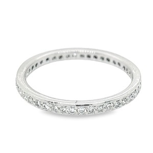 Estate Platinum Stackable Diamond Eternity Band