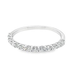 14kt White Gold Prong-set Diamond Thirteen-stone Band Ring