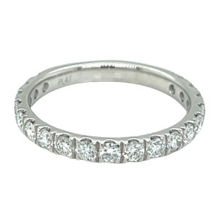 Platinum Prong-set Diamond Nineteen Stone Band Ring