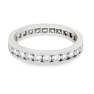 Estate Platinum 1.50 Carat Diamond Eternity Band