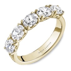 Noam Carver 14kt Yellow Gold Oval Diamonds Band Ring