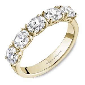 Noam Carver 14kt Yellow Gold Oval Diamonds Band Ring