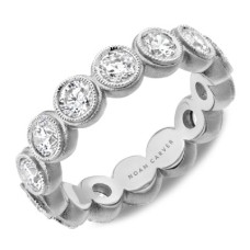 Noam Carver 14kt White Gold Bezel-set Diamond Eternity Band Ring