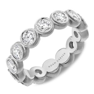 Noam Carver 14kt White Gold Bezel-set Diamond Eternity Band Ring