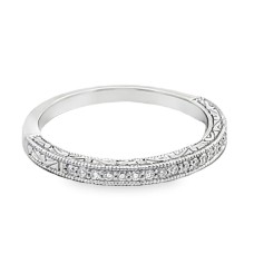 Platinum Channel-bead-set Diamonds Band Ring