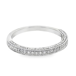 Platinum Channel-bead-set Diamonds Band Ring