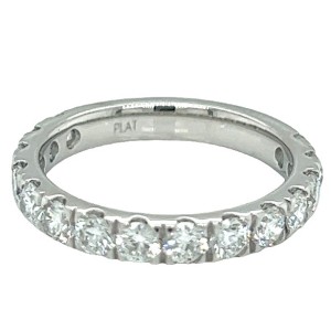 Platinum Prong-set Diamond Fifteen Stone Band Ring