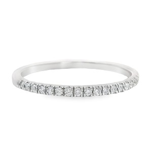 Platinum Diamond Skinny Band Ring