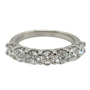 Platinum Prong-set Diamond Seven-stone Band Ring
