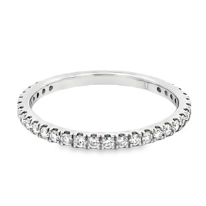 Platinum Prong-set Diamond Thirty-stone Band Ring