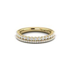 Vlora 14kt Yellow Gold Double-row Diamond Band Ring