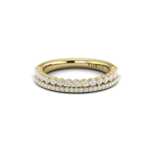 Vlora 14kt Yellow Gold Double-row Diamond Band Ring