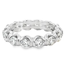 Platinum 2.62 Carat Total Weight Diamond Eternity Band Ring