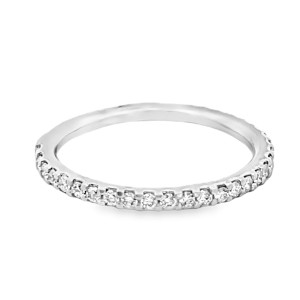 Estate 14kt White Gold 3/8 Carat Diamond Anniversary Band Ring