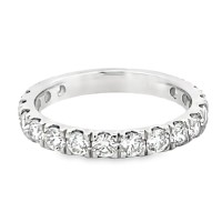 Platinum Prong-set Diamond Seventeen-stone Band Ring