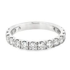 Platinum Prong-set Diamond Seventeen-stone Band Ring