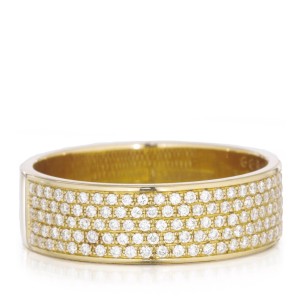 Christophe Danhier 18kt Yellow Gold Pave Diamond Ring