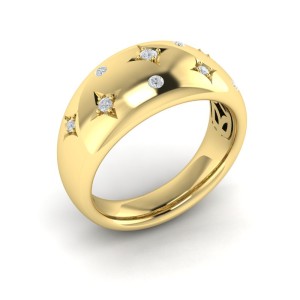 Vlora 14kt Yellow Gold Diamond Star Ring