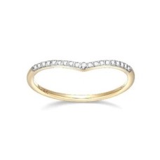Charles Garnier Luxe 14kt Yellow Gold Diamond Chevron Ring
